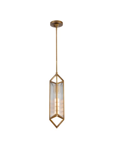 Quintiesse Lampa wisząca Cairo 1 źródło światła Vintage mosiądz Elstead Lighting QN-CAIRO-1P-VBS-CR - product 2
