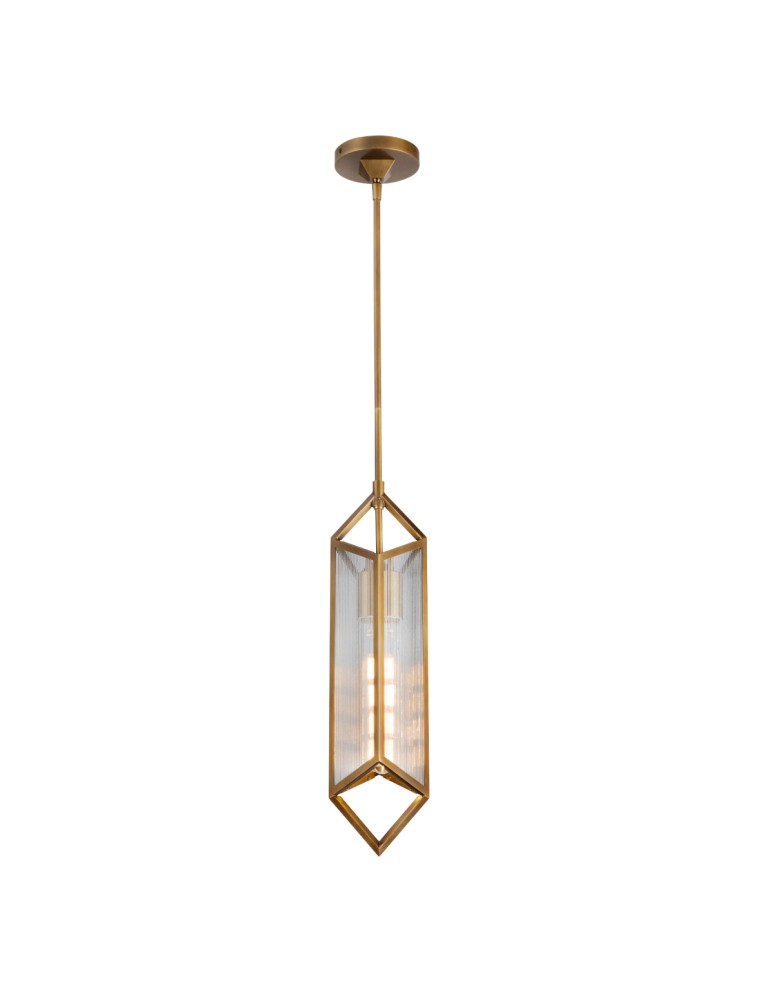 Quintiesse Lampa wisząca Cairo 1 źródło światła Vintage mosiądz Elstead Lighting QN-CAIRO-1P-VBS-CR