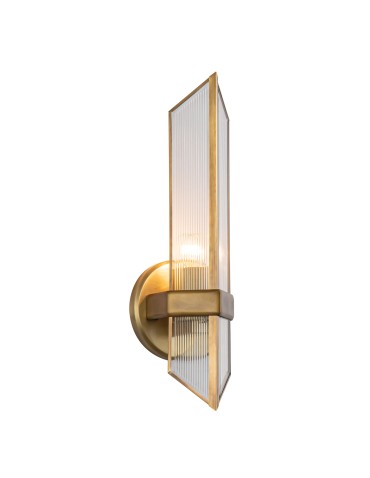 Quintiesse Kinkiet Cairo 1 źródło światła Vintage mosiądz Elstead Lighting QN-CAIRO-1WB-VBS-CR