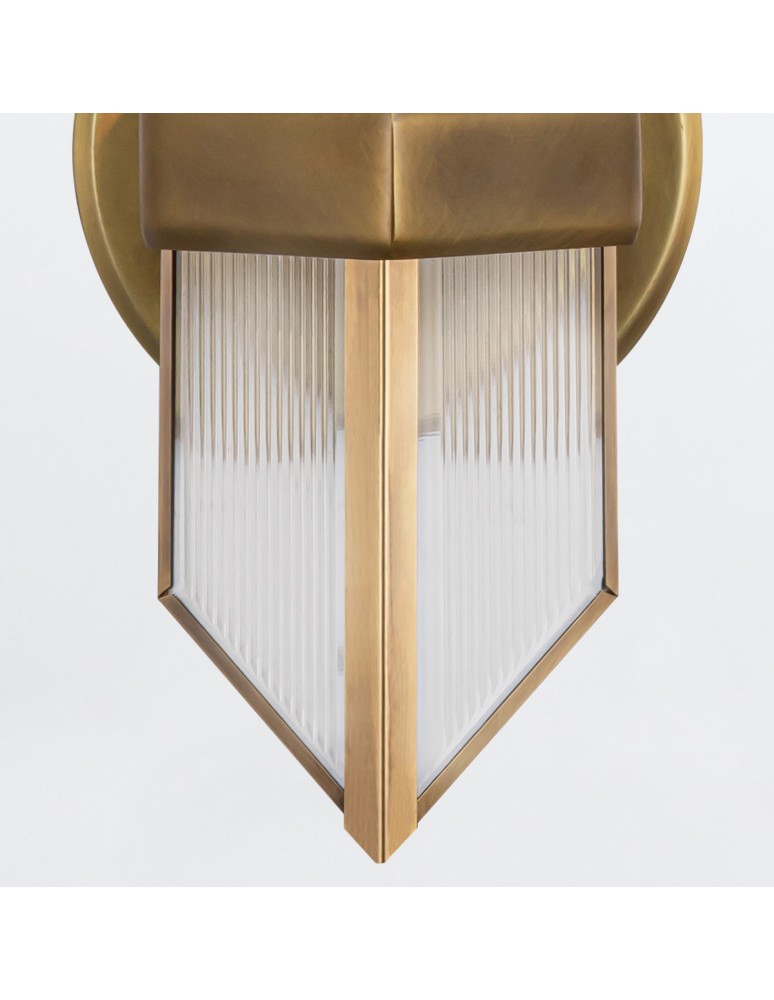 Quintiesse Kinkiet Cairo 1 źródło światła Vintage mosiądz Elstead Lighting QN-CAIRO-1WB-VBS-CR