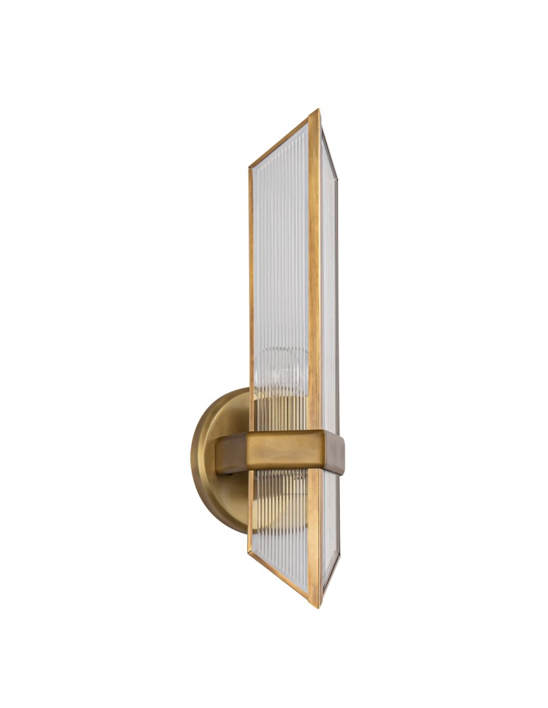 Quintiesse Kinkiet Cairo 1 źródło światła Vintage mosiądz Elstead Lighting QN-CAIRO-1WB-VBS-CR