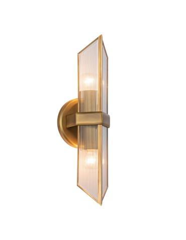 Quintiesse Kinkiet Cairo 2 źródła światła Vintage mosiądz Elstead Lighting QN-CAIRO-2WB-VBS-CR