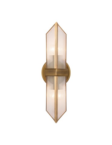Quintiesse Kinkiet Cairo 2 źródła światła Vintage mosiądz Elstead Lighting QN-CAIRO-2WB-VBS-CR - product 2