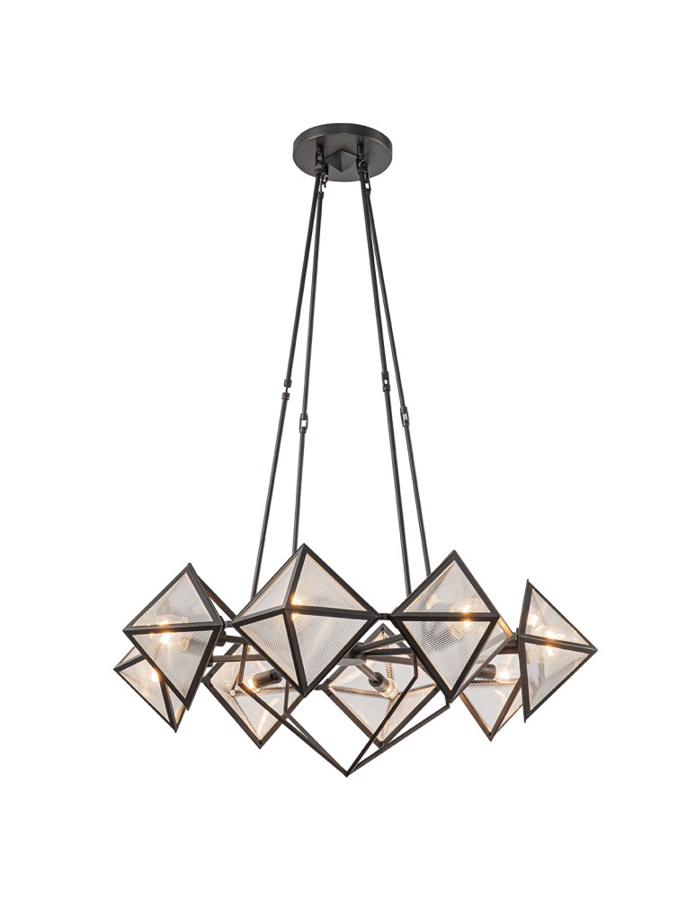 Quintiesse Żyrandol Cairo 8 źródeł światła Miejski brąz Elstead Lighting QN-CAIRO8-UBZ-CR