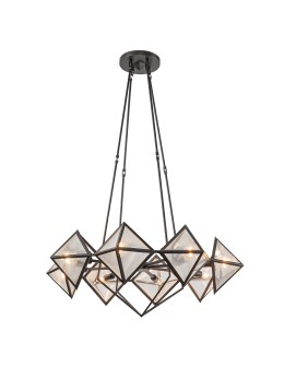 Quintiesse Żyrandol Cairo 8 źródeł światła Miejski brąz Elstead Lighting QN-CAIRO8-UBZ-CR