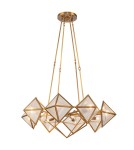 Quintiesse Żyrandol Cairo 8 źródeł światła Vintage mosiądz Elstead Lighting QN-CAIRO8-VBS-CR