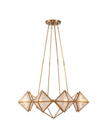 Quintiesse Żyrandol Cairo 8 źródeł światła Vintage mosiądz Elstead Lighting QN-CAIRO8-VBS-CR - product 2