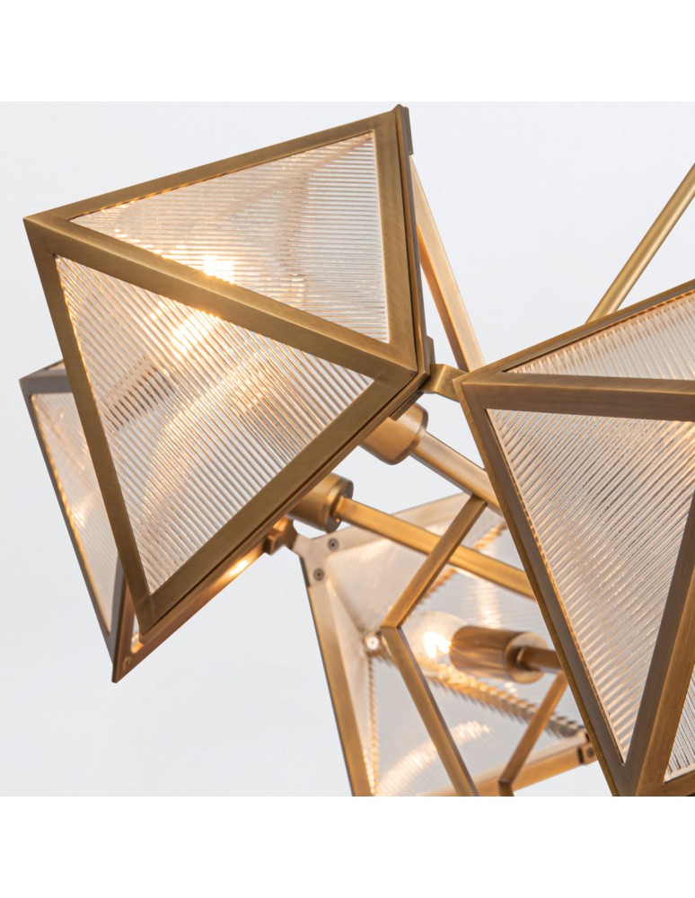 Quintiesse Żyrandol Cairo 8 źródeł światła Vintage mosiądz Elstead Lighting QN-CAIRO8-VBS-CR
