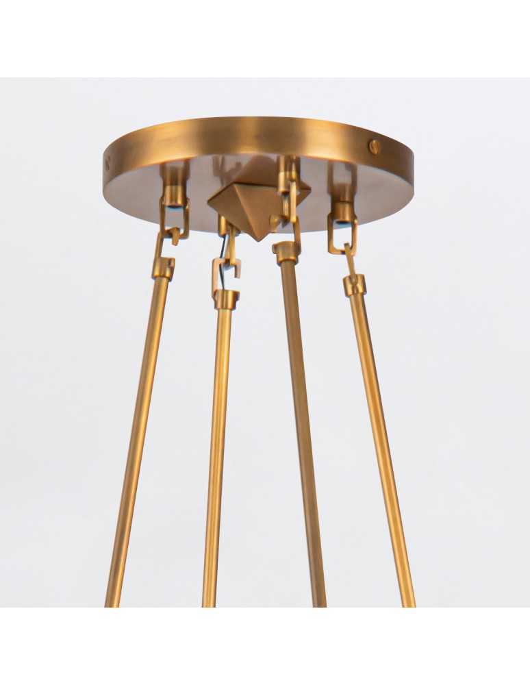 Quintiesse Żyrandol Cairo 8 źródeł światła Vintage mosiądz Elstead Lighting QN-CAIRO8-VBS-CR