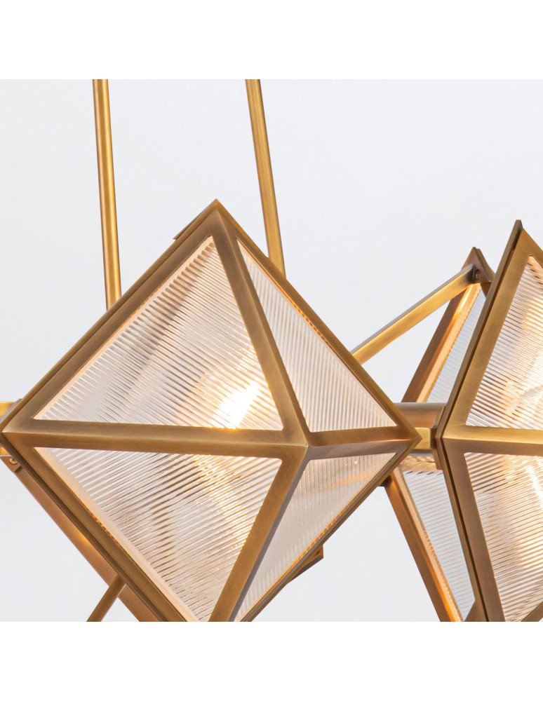 Quintiesse Żyrandol Cairo 8 źródeł światła Vintage mosiądz Elstead Lighting QN-CAIRO8-VBS-CR
