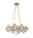Quintiesse Żyrandol Cairo 8 źródeł światła Vintage mosiądz Elstead Lighting QN-CAIRO8-VBS-CR