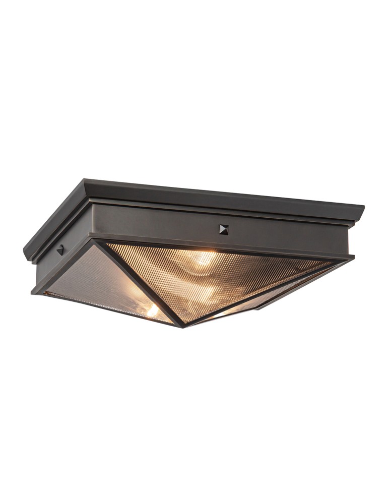 Quintiesse Plafon Cairo 2 źródła światła Miejski brąz Elstead Lighting QN-CAIRO-F-M-UBZ-CR