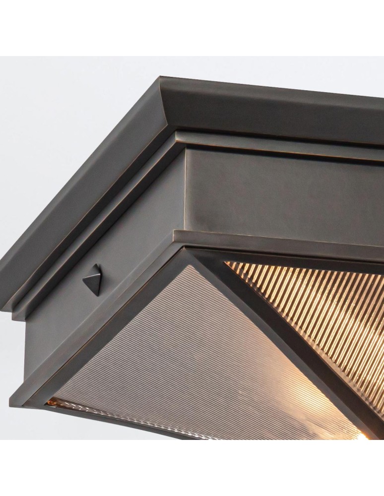 Quintiesse Plafon Cairo 2 źródła światła Miejski brąz Elstead Lighting QN-CAIRO-F-M-UBZ-CR