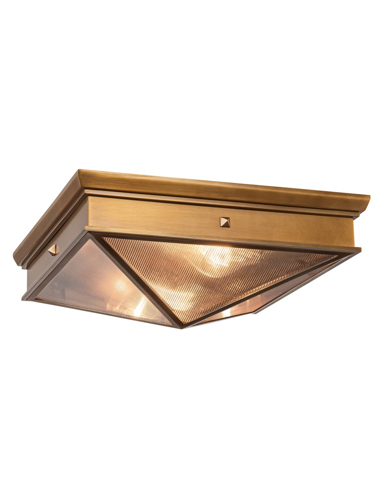 Quintiesse Plafon Cairo 2 źródła światła Vintage mosiądz Elstead Lighting QN-CAIRO-F-M-VBS-CR