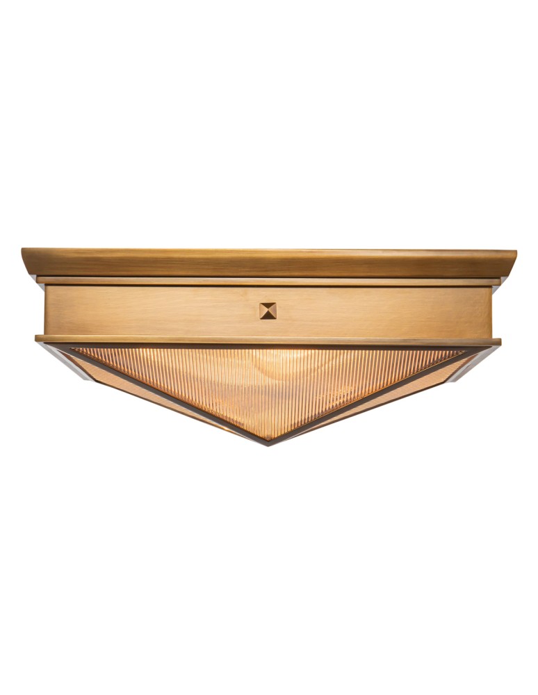 Quintiesse Plafon Cairo 2 źródła światła Vintage mosiądz Elstead Lighting QN-CAIRO-F-M-VBS-CR