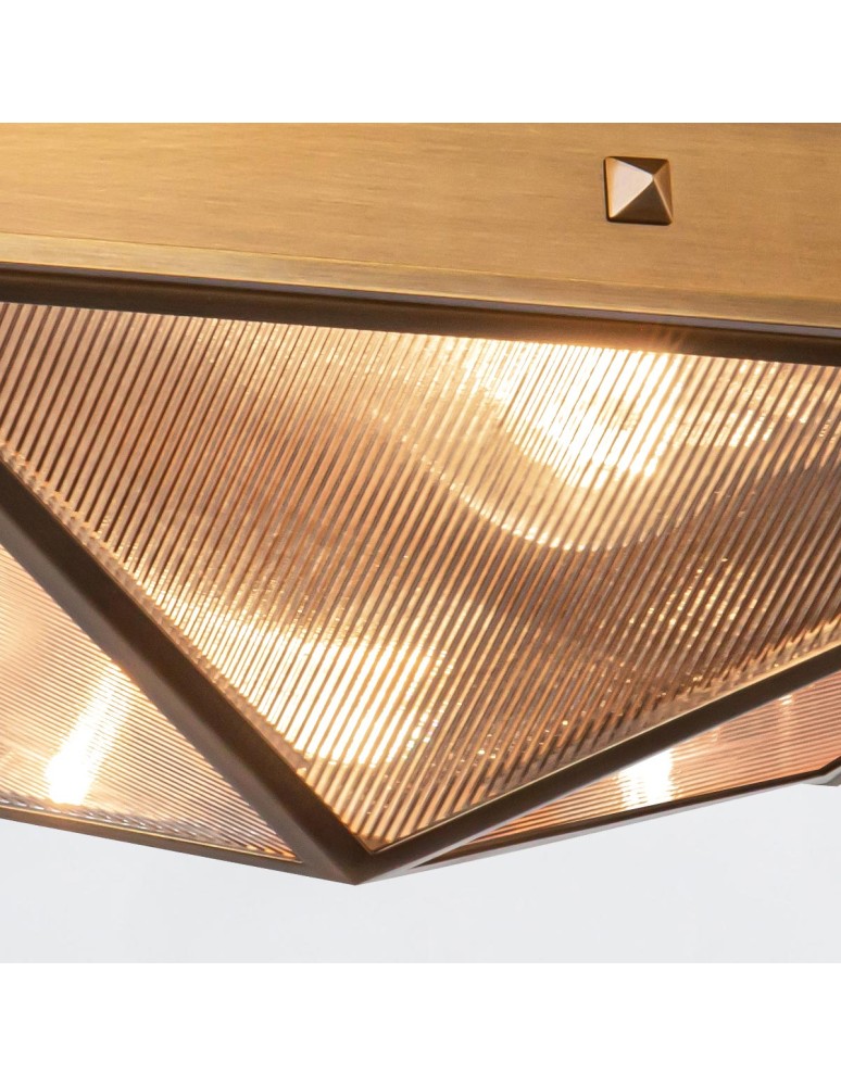 Quintiesse Plafon Cairo 2 źródła światła Vintage mosiądz Elstead Lighting QN-CAIRO-F-M-VBS-CR
