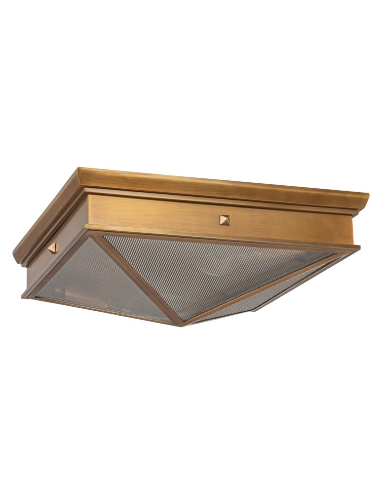 Quintiesse Plafon Cairo 2 źródła światła Vintage mosiądz Elstead Lighting QN-CAIRO-F-M-VBS-CR