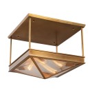 Quintiesse Półplafon Cairo 4 źródła światła Vintage mosiądz Elstead Lighting QN-CAIRO-SF-VBS-CR