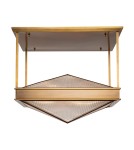 Quintiesse Półplafon Cairo 4 źródła światła Vintage mosiądz Elstead Lighting QN-CAIRO-SF-VBS-CR
