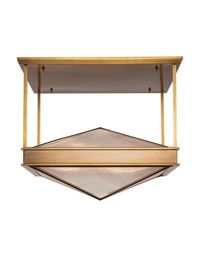 Quintiesse Półplafon Cairo 4 źródła światła Vintage mosiądz Elstead Lighting QN-CAIRO-SF-VBS-CR