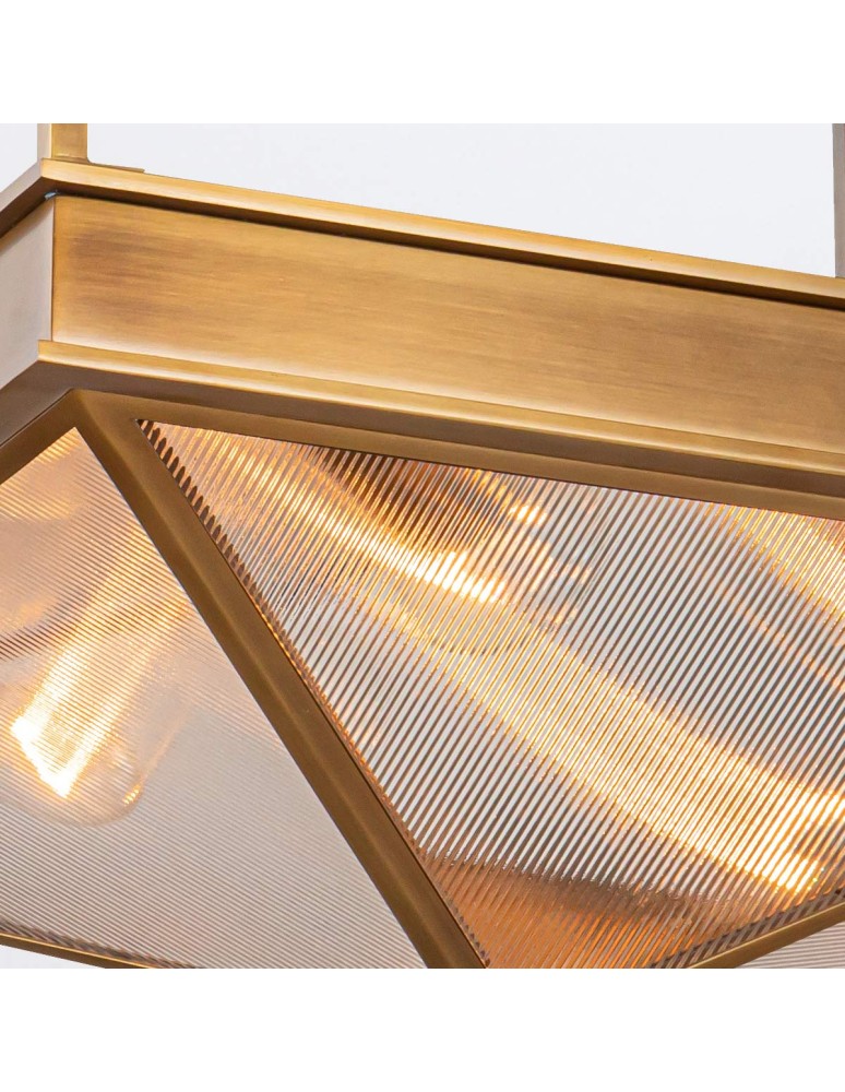 Quintiesse Półplafon Cairo 4 źródła światła Vintage mosiądz Elstead Lighting QN-CAIRO-SF-VBS-CR