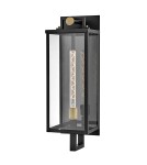 Quintiesse Duża latarnia naścienna Catalina 1 źródło światła Czarny, oksydowany brąz Zewnętrzna IP44 Elstead Lighting Q