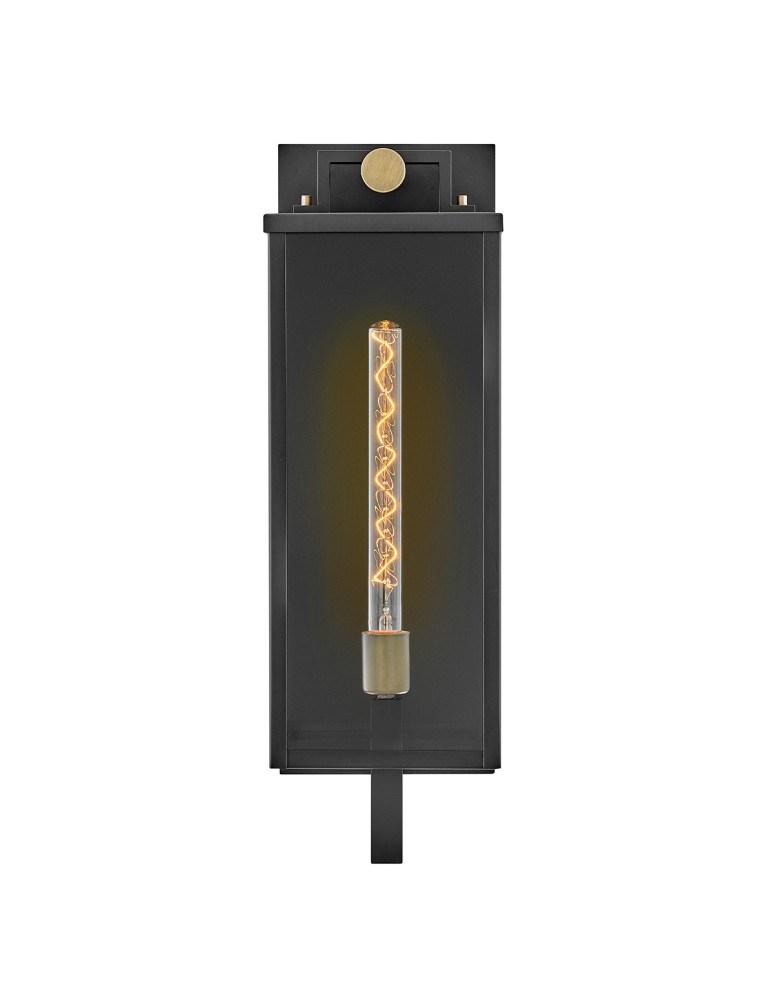 Quintiesse Duża latarnia naścienna Catalina 1 źródło światła Czarny, oksydowany brąz Zewnętrzna IP44 Elstead Lighting Q