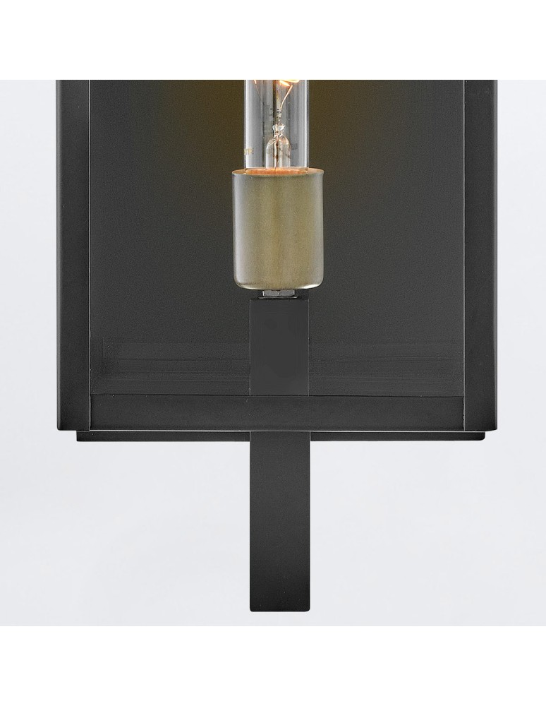 Quintiesse Duża latarnia naścienna Catalina 1 źródło światła Czarny, oksydowany brąz Zewnętrzna IP44 Elstead Lighting Q