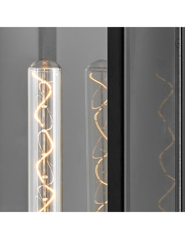 Quintiesse Duża latarnia naścienna Catalina 1 źródło światła Czarny, oksydowany brąz Zewnętrzna IP44 Elstead Lighting Q