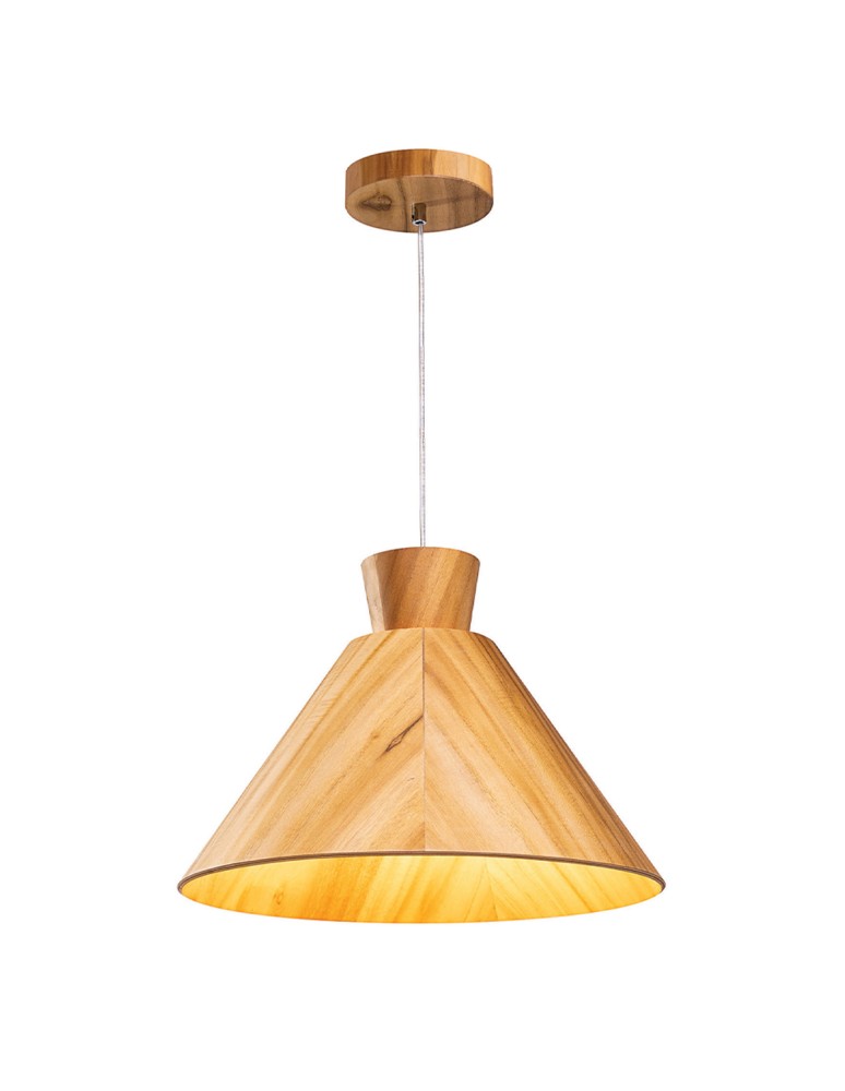 Quintiesse Lampa wisząca Conical Elstead Lighting QN-CONICAL-P-M-TEAK
