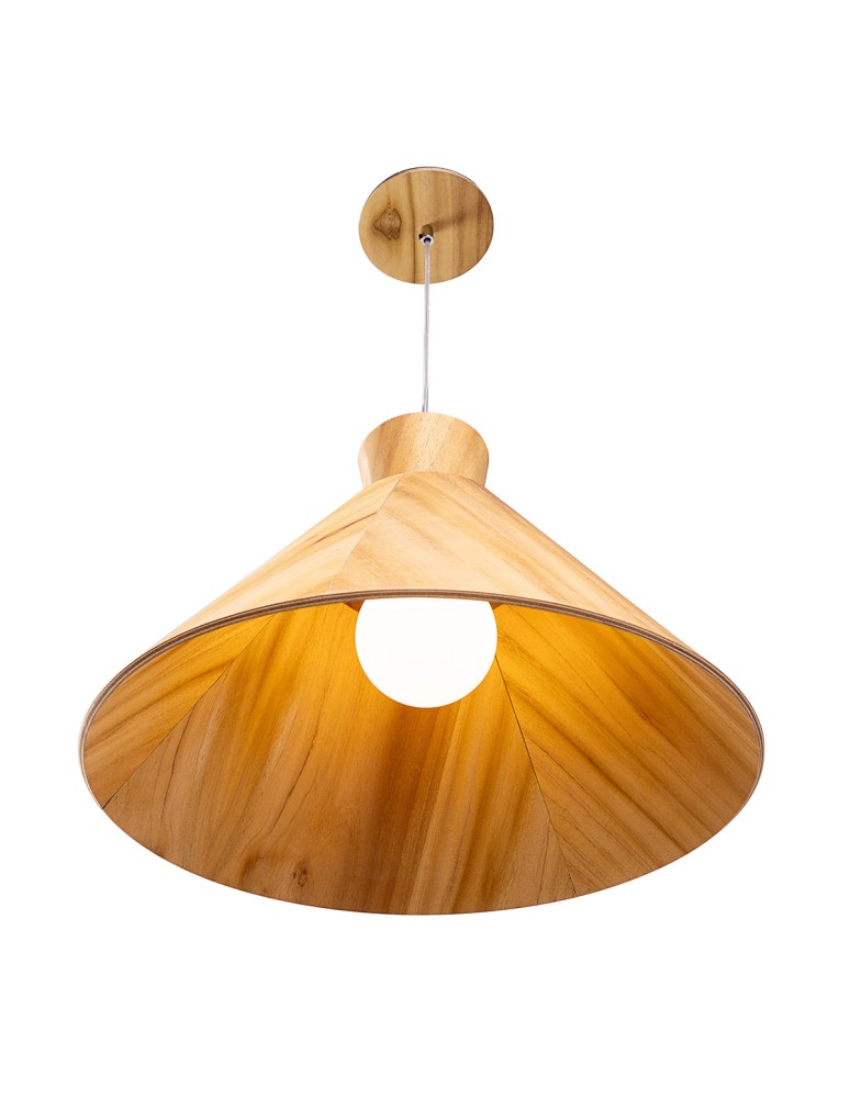 Quintiesse Lampa wisząca Conical Elstead Lighting QN-CONICAL-P-M-TEAK