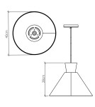 Quintiesse Lampa wisząca Conical Elstead Lighting QN-CONICAL-P-M-TEAK