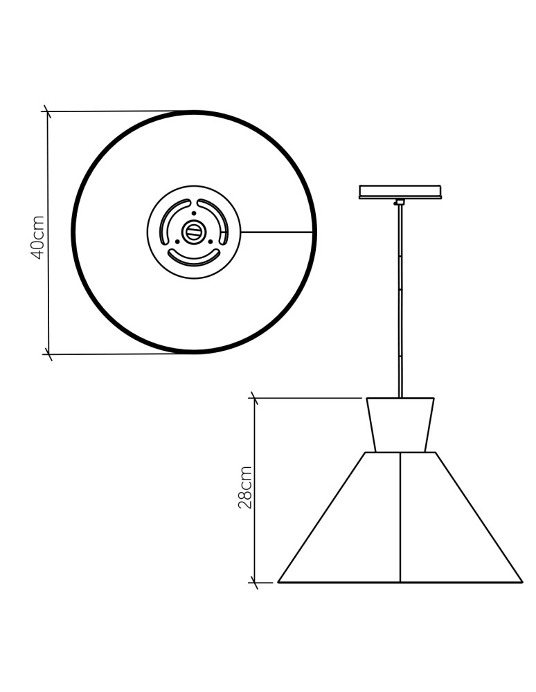 Quintiesse Lampa wisząca Conical Elstead Lighting QN-CONICAL-P-M-TEAK