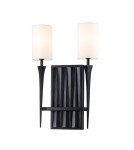 Quintiesse Kinkiet Crest 2 źródła światła Matowa czerń Elstead Lighting QN-CREST-2WB-BLK