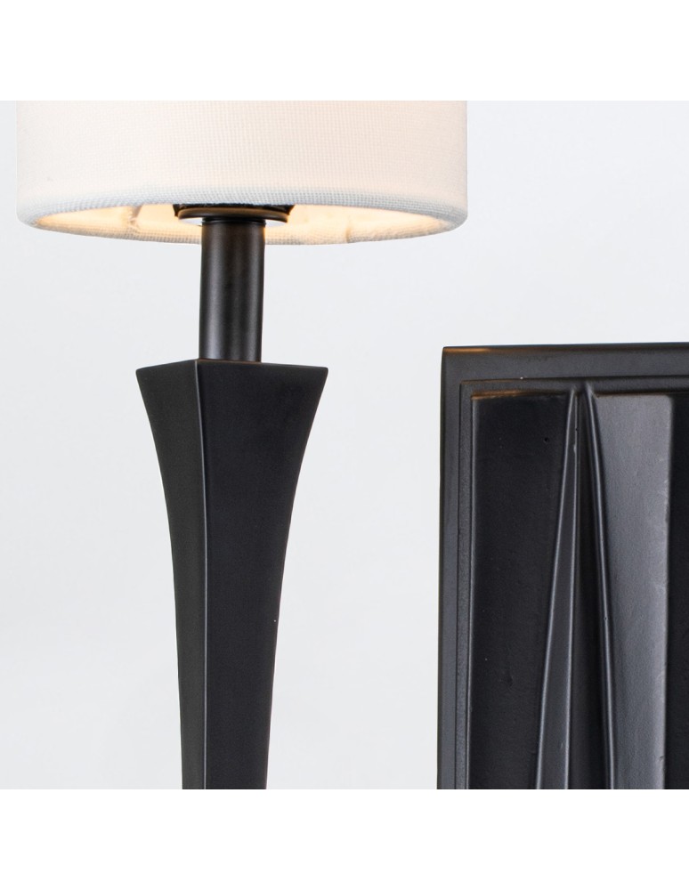 Quintiesse Kinkiet Crest 2 źródła światła Matowa czerń Elstead Lighting QN-CREST-2WB-BLK