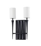 Quintiesse Kinkiet Crest 2 źródła światła Matowa czerń Elstead Lighting QN-CREST-2WB-BLK
