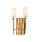Quintiesse Kinkiet Crest 2 źródła światła Płatkowe złoto Elstead Lighting QN-CREST-2WB-DG