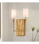 Quintiesse Kinkiet Crest 2 źródła światła Płatkowe złoto Elstead Lighting QN-CREST-2WB-DG