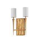 Quintiesse Kinkiet Crest 2 źródła światła Płatkowe złoto Elstead Lighting QN-CREST-2WB-DG