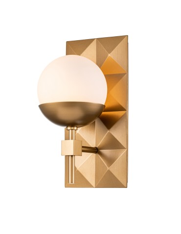 Quintiesse Kinkiet Deco 1 źródło światła Lakierowane złoto Łazienkowa IP44 Elstead Lighting QN-DECO-1WB-AB-O