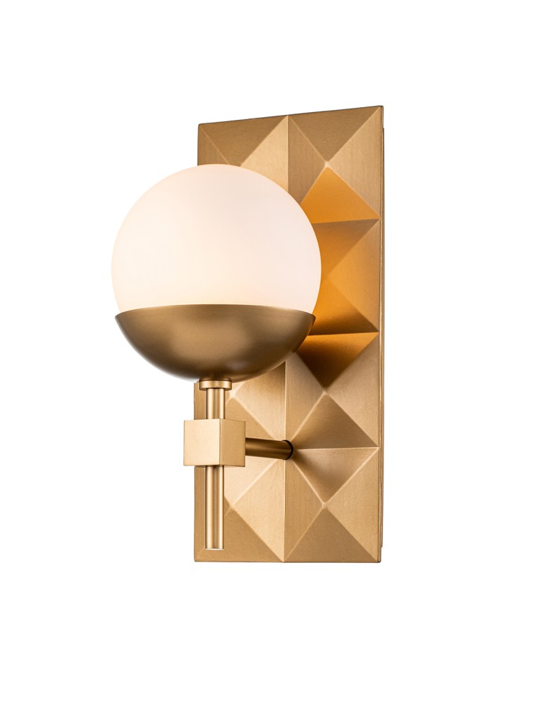 Quintiesse Kinkiet Deco 1 źródło światła Lakierowane złoto Łazienkowa IP44 Elstead Lighting QN-DECO-1WB-AB-O