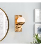 Quintiesse Kinkiet Deco 1 źródło światła Lakierowane złoto Łazienkowa IP44 Elstead Lighting QN-DECO-1WB-AB-O