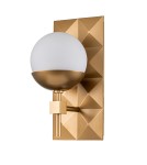 Quintiesse Kinkiet Deco 1 źródło światła Lakierowane złoto Łazienkowa IP44 Elstead Lighting QN-DECO-1WB-AB-O