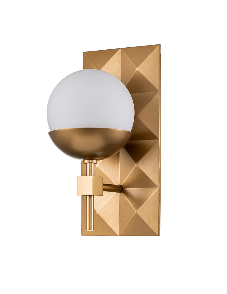 Quintiesse Kinkiet Deco 1 źródło światła Lakierowane złoto Łazienkowa IP44 Elstead Lighting QN-DECO-1WB-AB-O