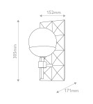 Quintiesse Kinkiet Deco 1 źródło światła Lakierowane złoto Łazienkowa IP44 Elstead Lighting QN-DECO-1WB-AB-O