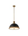 Zobacz Quintiesse Lampa wisząca Doral 2 źródła światła Matowa czerń, vintage mosiądz Elstead Lighting QN-DORAL-P-M-BK