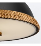 Quintiesse Lampa wisząca Doral 2 źródła światła Matowa czerń, vintage mosiądz Elstead Lighting QN-DORAL-P-M-BK