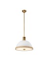 Zobacz Quintiesse Lampa wisząca Doral 2 źródła światła Matowa biel, vintage mosiądz Elstead Lighting QN-DORAL-P-M-WHT