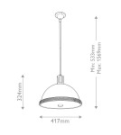 Quintiesse Lampa wisząca Doral 2 źródła światła Matowa biel, vintage mosiądz Elstead Lighting QN-DORAL-P-M-WHT
