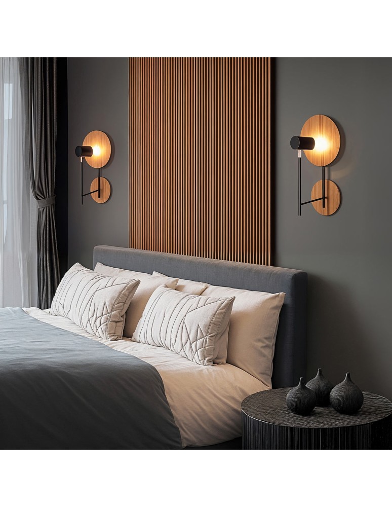 Quintiesse Kinkiet Dot Elstead Lighting QN-DOT-WB1-TEAK